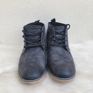 H&M Men's suede lace up casual oxford gray dress shoes size 10